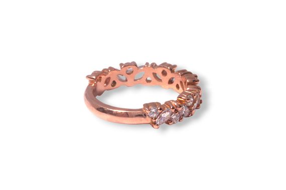 Кольцо из красного золота с фианитами К-0503 17.5 | Зображення 2