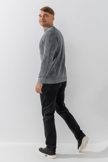 Джемпер однотонний чоловічий Kaptan 2222 XL Сірий shop (2000990775689) | Зображення 3