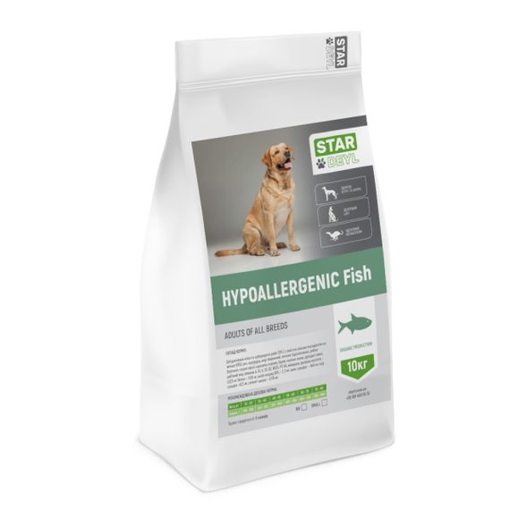 Сухой корм StarDeyl Hypoallergenic 10 кг для собак мелких пород (рыба),),гипоалллергенный сухой корм с рыбой