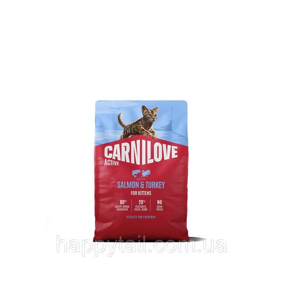 Беззерновий сухий корм Carnilove Kitten Salmon & Turkey для кошенят лосось та індичка 2 кг (арт. 173707)
