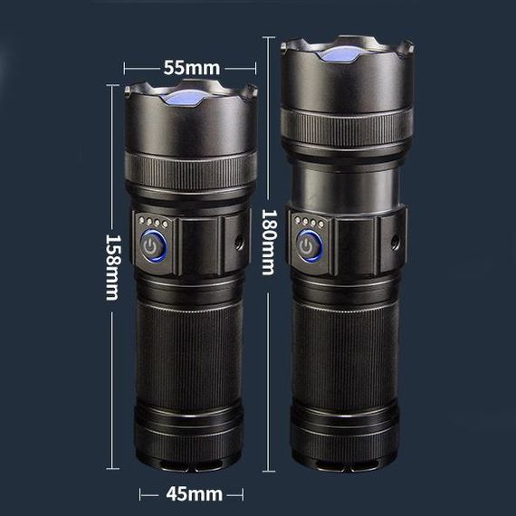 Ліхтар AK180 WHITE LASER LED PM30-TG Power Bank, ЗУ Type-C, zoom, 5 фільтрів (47476-AK180_494) | Зображення 3