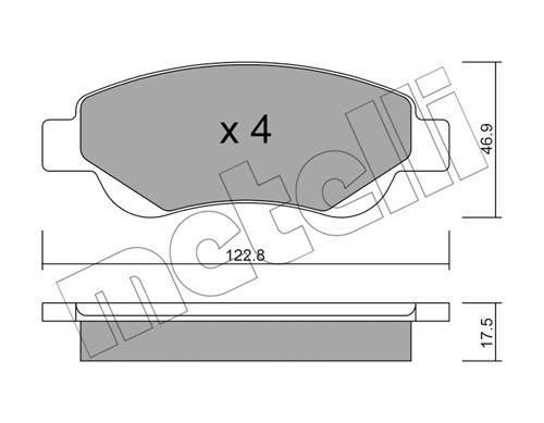 Колодки тормозные передние Citroen С1 Peugeot 107 05- 108 14- Toyota Aygo 05- 22-0637-0 | Зображення 6