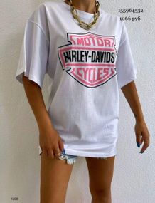 Футболка женская с принтом повседневная XL Розовая