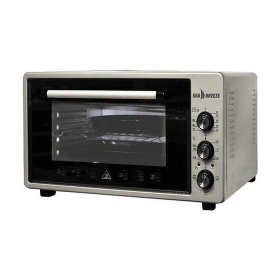 Духовка электрическая настольная для дачи Sea Breeze SB-0702 38 л 1420 Вт, Электродуховка HR-332 для выпечки | Зображення 2