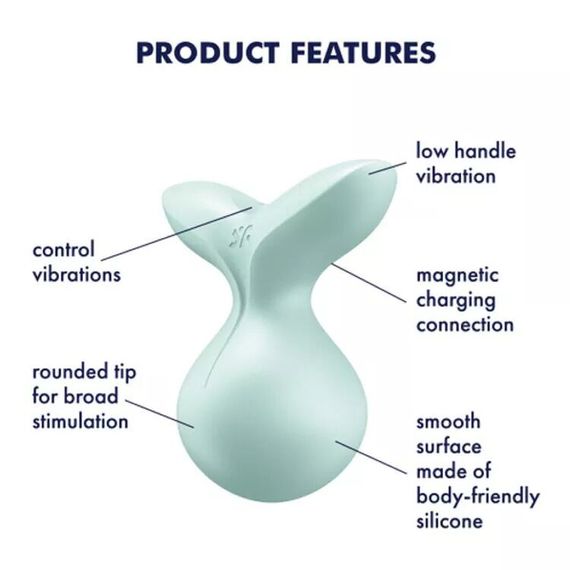 Мінівібромасажер Satisfyer Viva la Vulva 3 Mint | Зображення 6