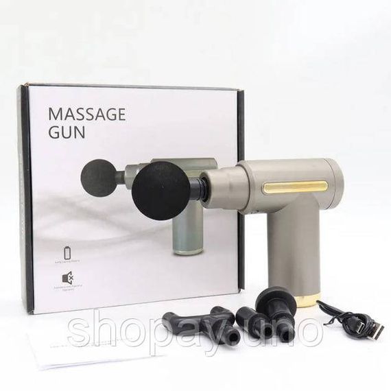 Перкуссионный массажер для шеи головы и ног Massage Gun XL-1011 • Электрический массажный пистолет | Зображення 4