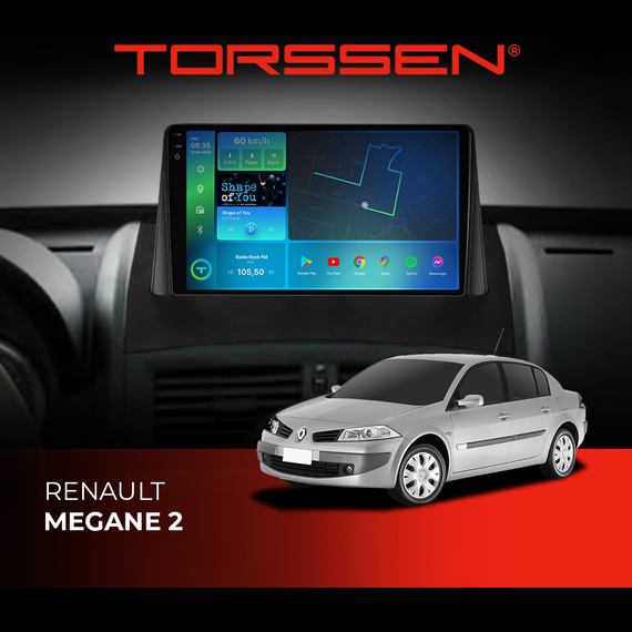 Штатна магнітола Torssen 2K Renault Megane 2 F9464 4G Carplay DSP