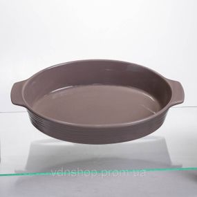 Форма для запекания овальная 36×22.5×7 (см) форма для духовки 2 литра Бежевый S1286