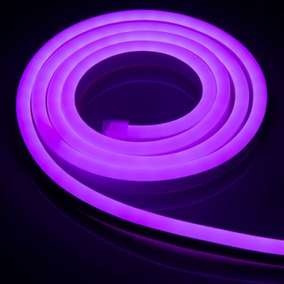 Світлодіодний неон PROLUM™ 8x16, IP68, 12V, Series "SF", Фіолетовий, PRO