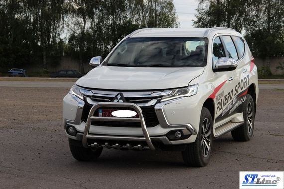 Кенгурятник WT008 (нерж) для Mitsubishi Pajero Sport 2015-2024 гг | Зображення 3