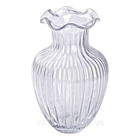 Скляна ваза, декоративна фігурка 24,5 см, прозора HP-1701