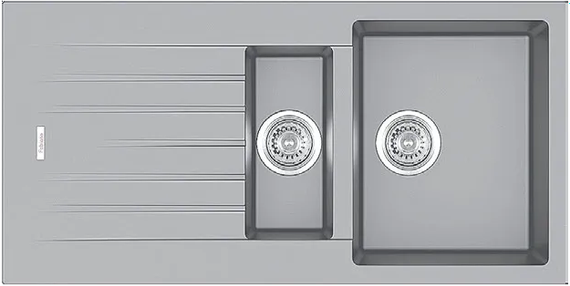 Кухонна мийка Fabiano Classic 100x50x15 Grey Metallic 8221.301.0784