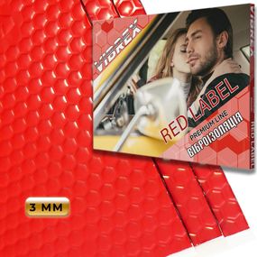 Віброізоляція преміум Vibrex Red Label 3мм шумоізоляція обесшумка авто шумоізоляція автомобіля захист від шуму.