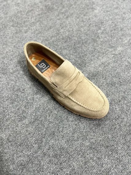 Замшеві чоловічі лофери Luciano Bellini Бежевий розмір 42 | Зображення 6