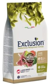 Повнораціонний сухий корм Exclusion Adult Lamb Large Breed з ягням для дорослих собак великих порід 12 кг