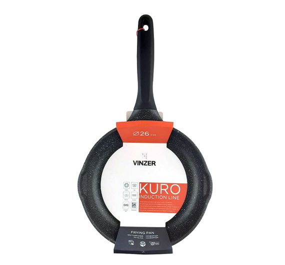 Сковорода антипригарна Vinzer Kuro Induction Line 26 см 50421 алюмінієва для всіх плит | Зображення 4