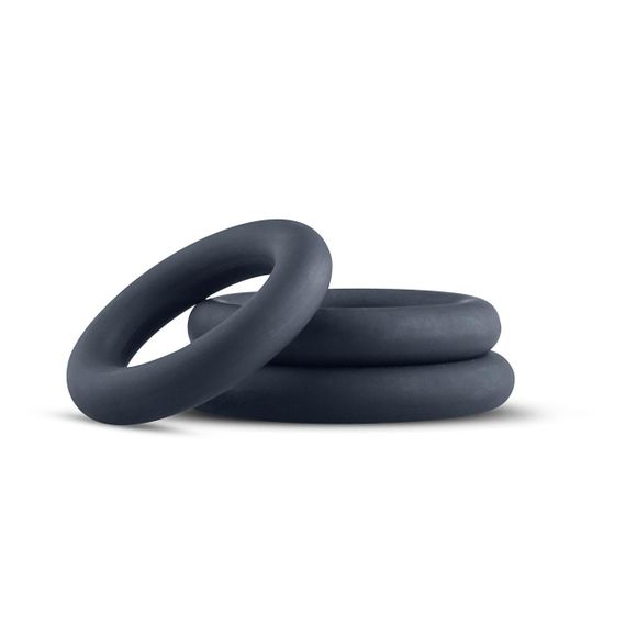Набір ерекційних кілець Boners 3-Piece Cock Ring Set – Grey, 3; 3,3 та 4,4 см Sex Aura