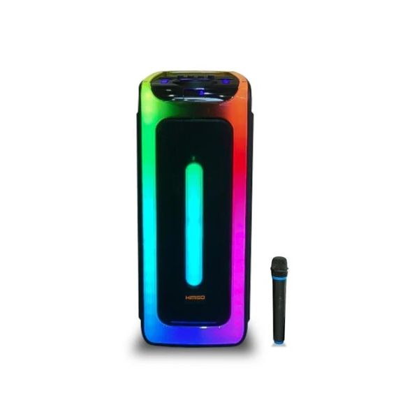 Акустика для вечеринок Kimiso QS-4228 с микрофоном и пультом ДУ BT/TF/USB/AUX 3000 Вт