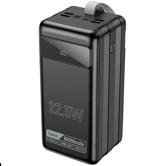 Портативное ЗУ Power Bank Hoco DB50 Great 22.5W 80000 mAh Black | Зображення 4