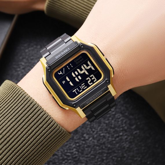 Чоловічий годинник Skmei 2264BKGDBK Black-Gold-Black | Зображення 3