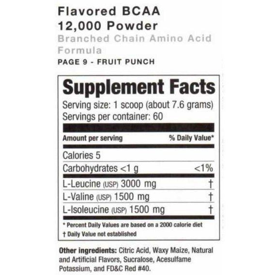 Аминокислота BCAA для спорта Ultimate Nutrition Flavored BCAA 12,000 Powder 457 g /60 servings/ Blue Raspberry | Зображення 1
