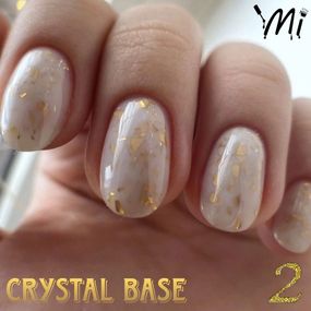 Crystal base Mi #2 (молочна база із золотою поталлю) 30мл (флакон)