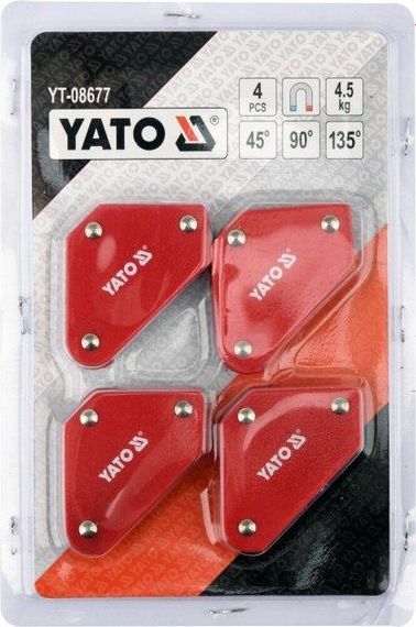 Набір кутники магнітні струбцини зварювальника 4 штуки YATO YT-08677 | Зображення 4