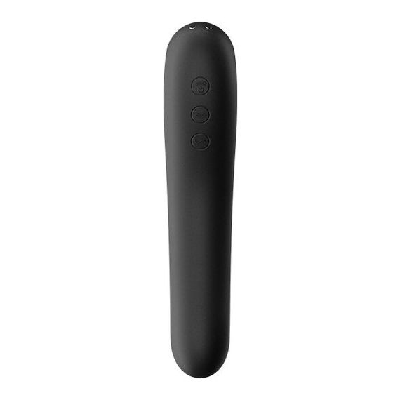 Вакуумний стимулятор з вібрацією Satisfyer Dual Kiss, Чорний | Зображення 2
