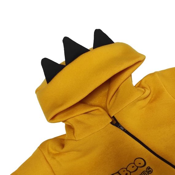 Ромпер теплый с рисунком динозавра на застежке-молнии Желтый 62-68 см (226268-22) | Зображення 3