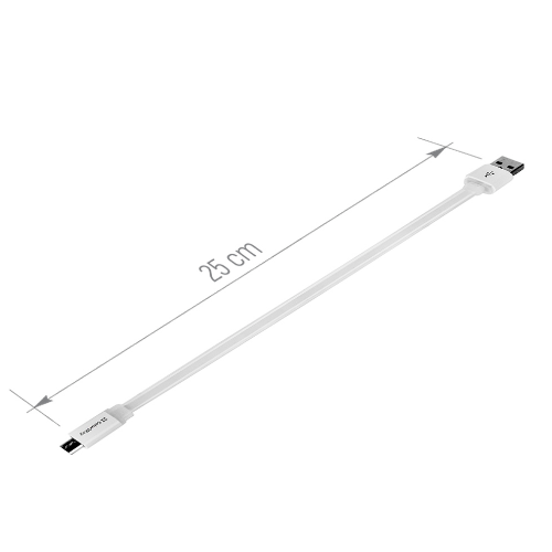 Кабель USB MicroUSB ColorWay CW-CBUM-MUM25W 2,0A 0,25м білий | Зображення 3