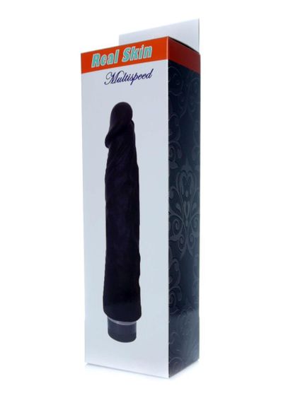 Вібратор - Real Skin Multispeed Black, 22,5 см Sex Aura | Зображення 5