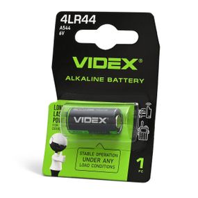 Щелочная батарейка Videx 4LR44/A544, 1 шт., в блистере