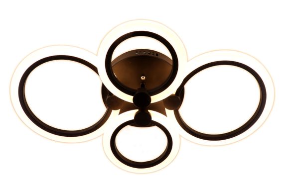 Люстра світлодіодна стельова LED світильник для квартири на стелю лед з пультом 25606 Чорний 10х39х61 см. | Зображення 3