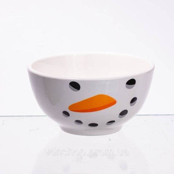 Набор фарфоровая чашка с пиалой Snowman 350 (мл) чашка на подарок новогодняя для чая и кофе CR-1-49 | Зображення 3