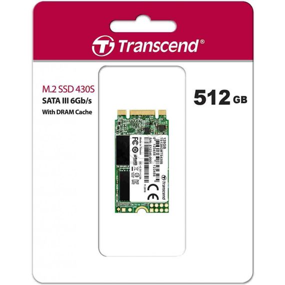 SSD накопичувач Transcend MTS430S 512GB M.2 SATA III 3D NAND TLC (TS512GMTS430S) | Зображення 3