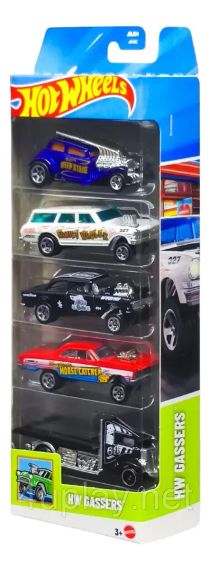 Hot Wheels HW Gassers Подарунковий набір з 5-ти машинок Хот Вілс Дрег-рейсінг | Зображення 2
