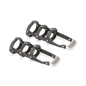 Шкіряна портупея для гомілкостопу зі шпорами Liebe Seele Leather High Heel Ankle Harness Silver Sex Aura