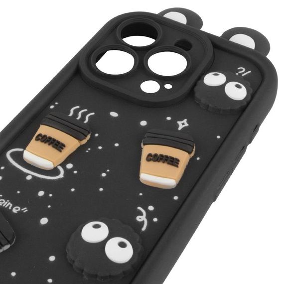 Чехол TPU Toys Case with Ears для Apple iPhone 13 Pro Max (6.7") Black | Зображення 3