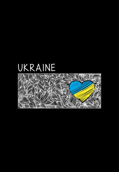 Футболка жіноча чорна з принтом "Орнамент з серцем", XL | Зображення 1