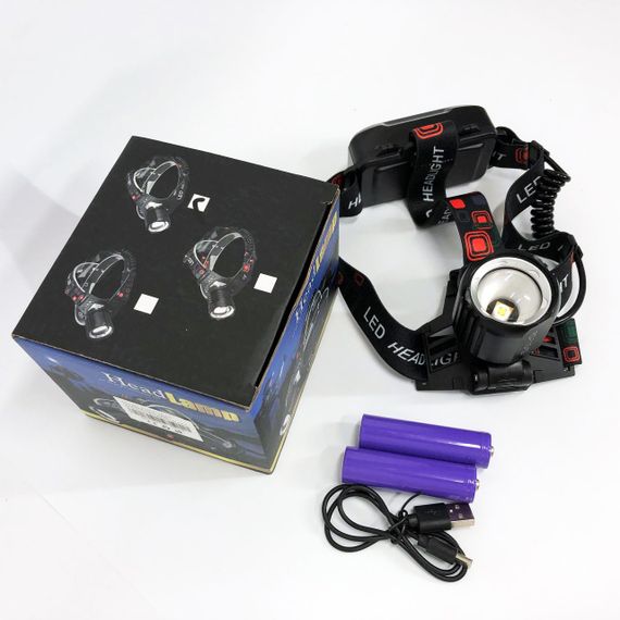 Головной фонарь с зарядным устройством PLD-T115-PM30-TG, Фонарь налобный для строительных работ UL-24