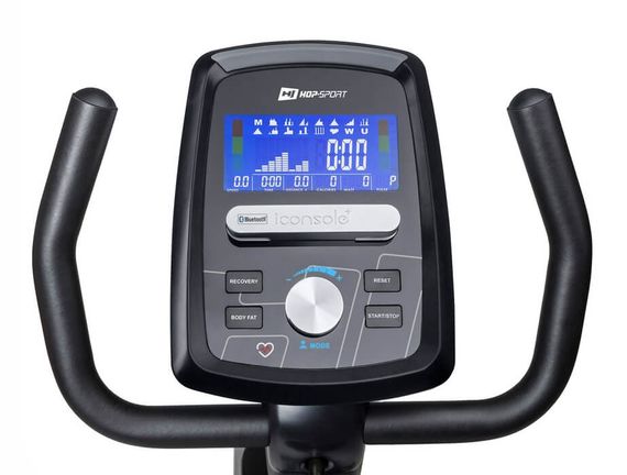 Горизонтальный велотренажер Hop-Sport HS-070L Helix серебристый iConsole+ | Зображення 6