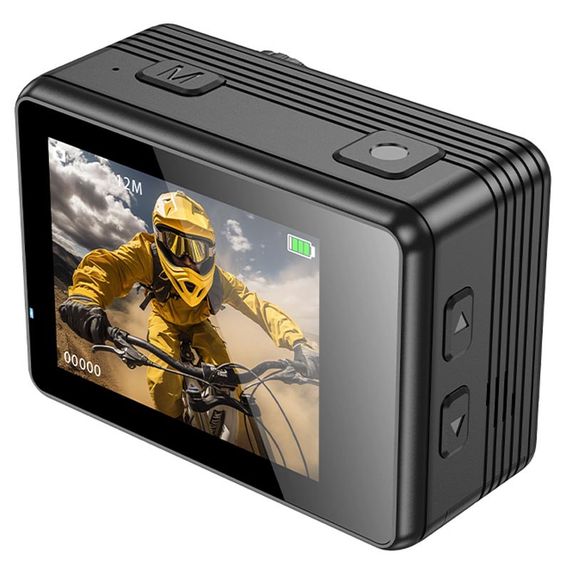 Экшн-камера Hoco DV103 Dual color screen sports camera Black | Зображення 2