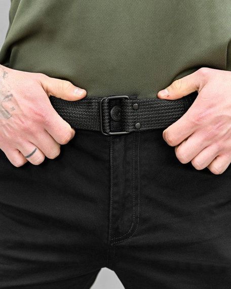 Штани карго чорні pasifik з поясом ДЛ7254 | Зображення 5