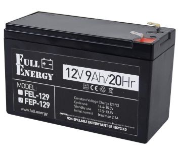 Full Energy FEP-129 9А•ч 12В Свинцево-кислотна акумуляторна батарея