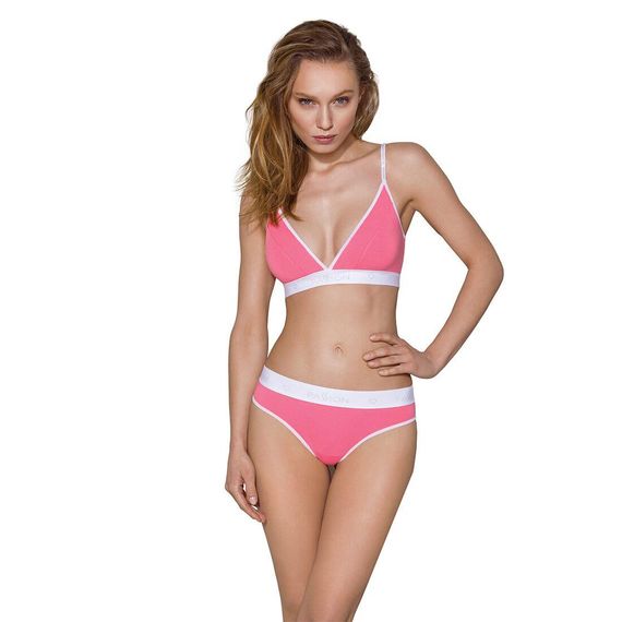 Спортивный топ с двойными бретелями Passion PS007 TOP pink, size M | Зображення 1
