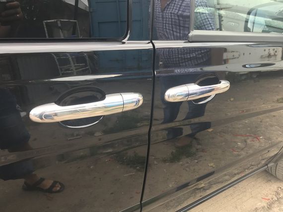 Накладки на ручки (нерж) 4 штуки, Carmos - Турецька сталь для Mercedes Vito W639 2004-2015рр | Зображення 4