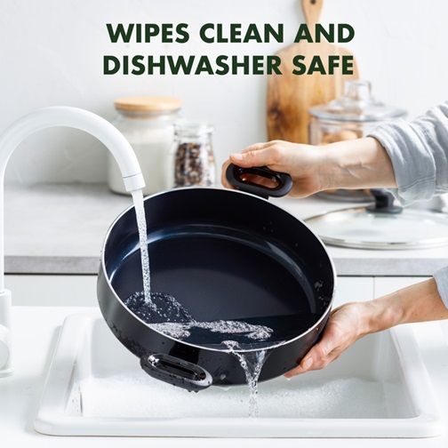 Сотейник із кришкою GreenPan Torino CC001694-001 28 см 4.2 л чорний | Зображення 7