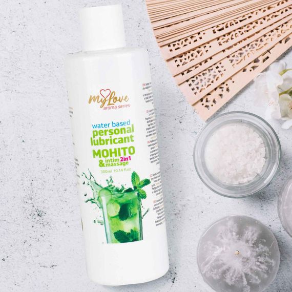 2в1 лубрикант та масажний гель - MyLove Aroma Series Intim&Massage Mohito, 300 мл Sex Aura | Зображення 2