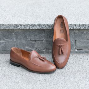 Світлі чоловічі туфлі лофери Ikos 44  розмір