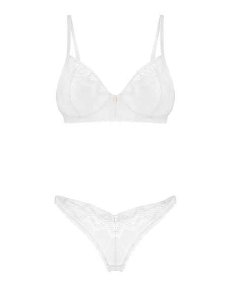 Комплект Obsessive Alissium 2-pcs set, XL/2XL, мереживо, ліф з м’якою чашкою, трусики танга sexstyle | Зображення 5